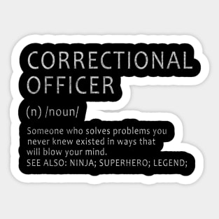 Correctional Officer - Definition Design Sticker